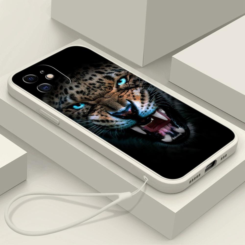 

N96 Дизайн тигровых глаз с ремешком Силиконовые чехлы для телефонов с прямыми краями для Xiaomi Poco X5 F6 Redmi Note 13 Pro 12C Realme C55 Противоударный чехол Huawei Honor 20/Nova 5T