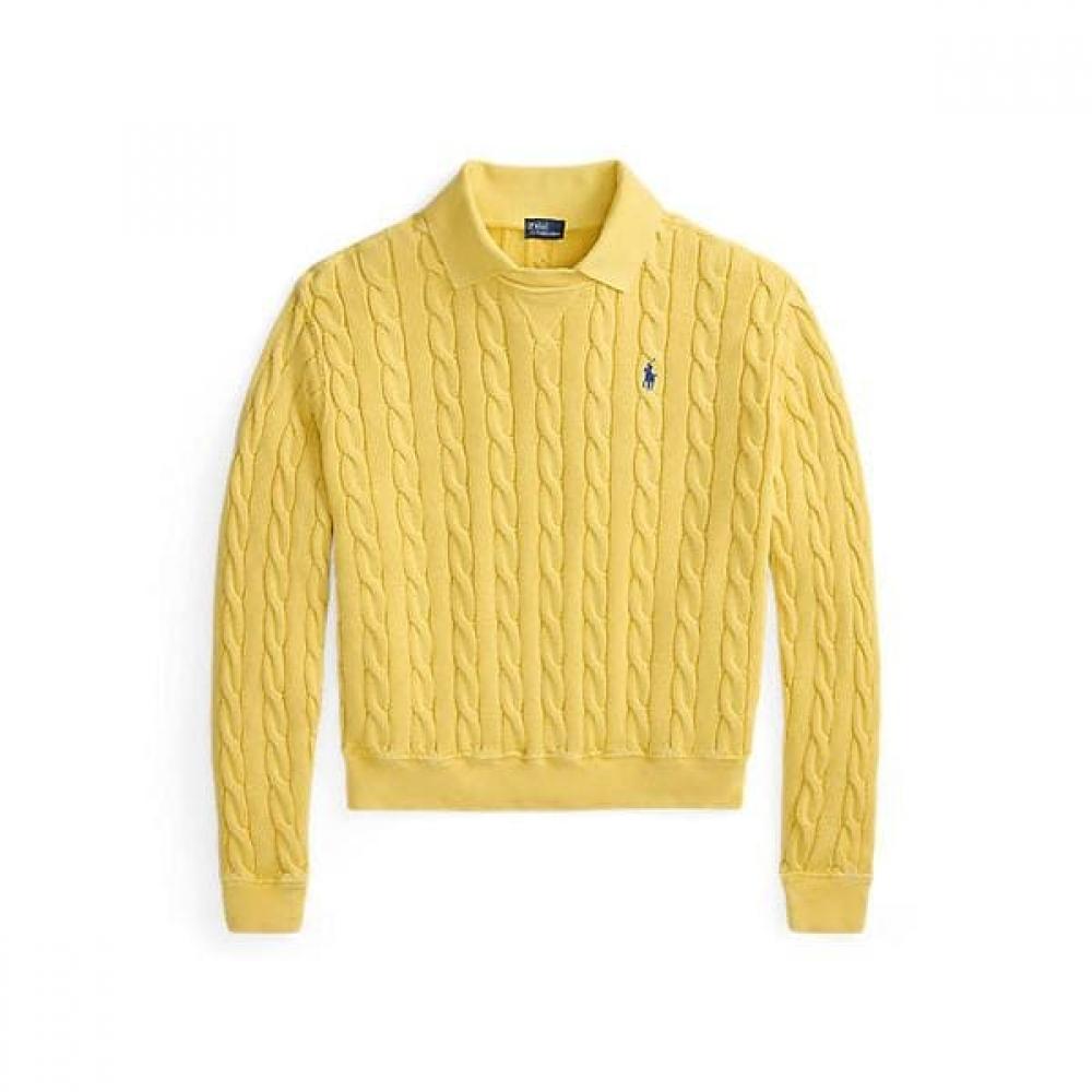 Polo Ralph Lauren Women Cable Knit Cotton Polo Collar Sweater Wmpokninb920347700