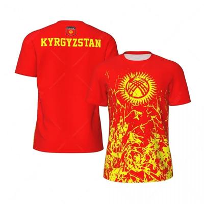 Kirgizië Grafisch Heren T-shirt Sport Los Korte Mouw Zomer Nieuwe Mode Fitness T-shirt 3D Geprint Voetbal T-shirts