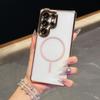 For Samsung Galaxy S25 Ultra Magnetic Case TPU Acrylic Phone Cover with Detachable Lens Frame