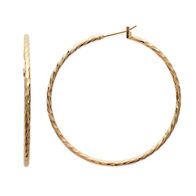[R7446] - Creolen Vergoldet 'Choreographie' golden - 50x2 mm (Diamant)
