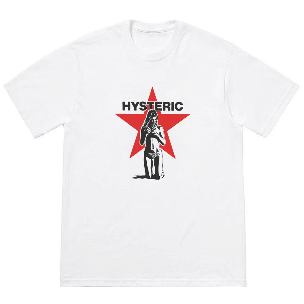 2026 Hysteric Glamour T-shirt American Retro Tee Street Culture Tide Brand T-shirt Niche High Quality Trend Short Sleeve Ins