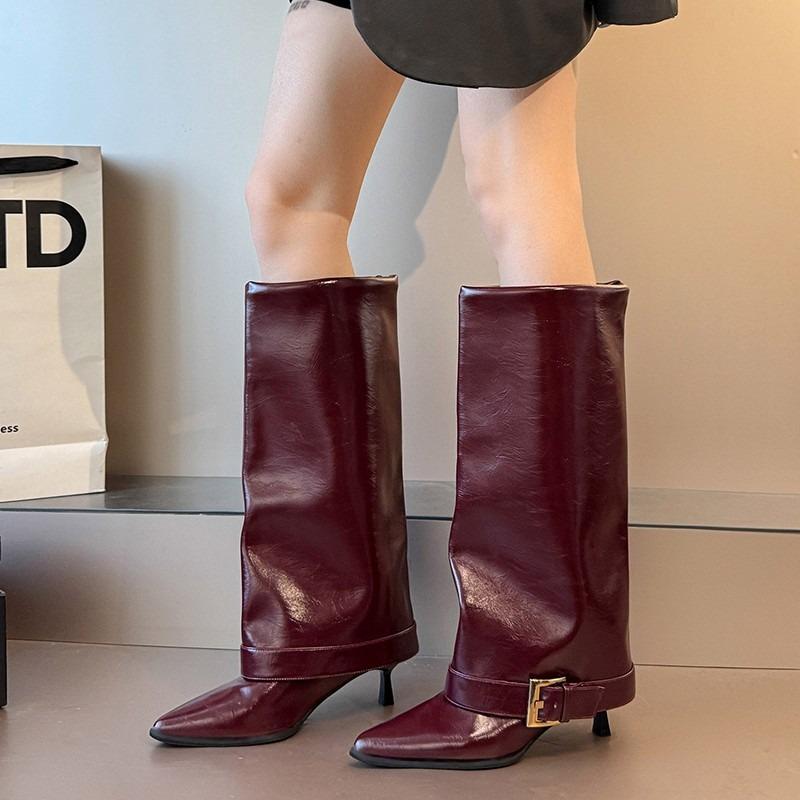 Women's Tall Boots Fashion 2025 European and American New Outward-worn Pointed Toe Long-thigh Boots