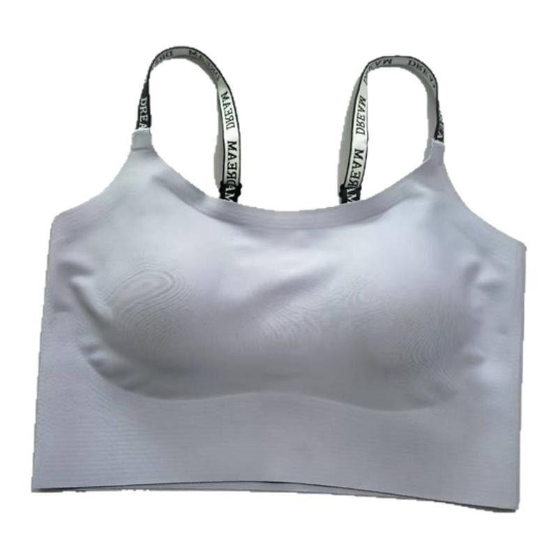 

Цельный бесшовный спортивный жилет женский с красивой спинкой для йоги и фитнеса, белье для бега и тренировок, ударопрочный, ощущение обнаженности, дышащий, на бретелях Lavender purple M