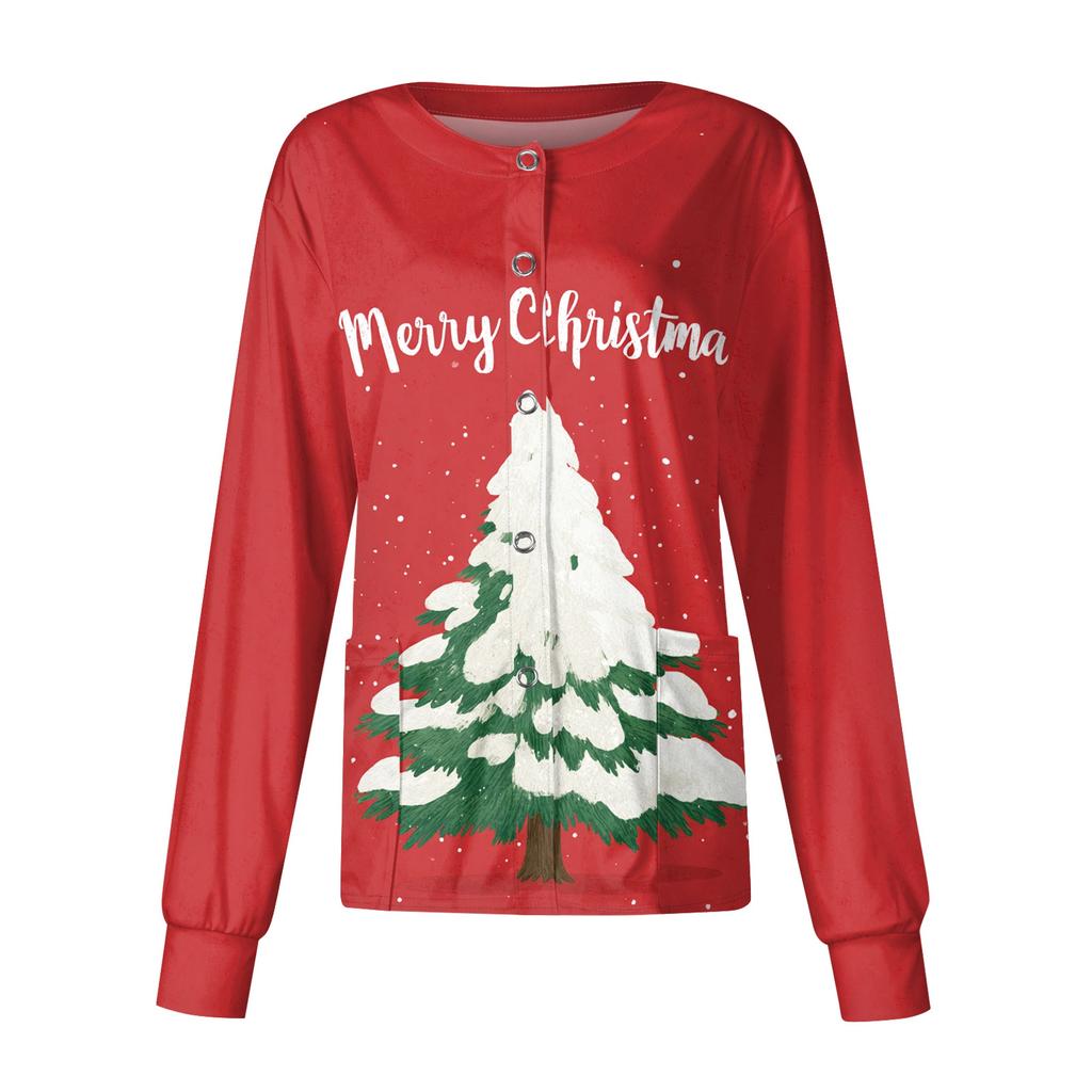 Women Long Sleeve Pocket Working Stand-up Collar Solid Color Single-breasted Protective Overalls Cardigan Jacket Top