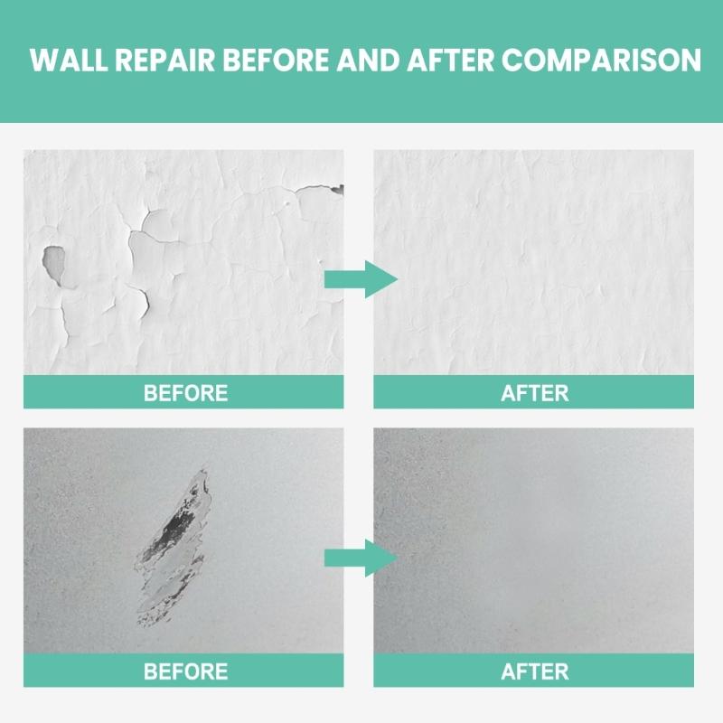 Crème de Réparation Murale Enduits de Réparation pour Plaques de Plâtre Solution Professionnelle pour Réparer les Trous dans les Murs 100g/Bouteille Enduits