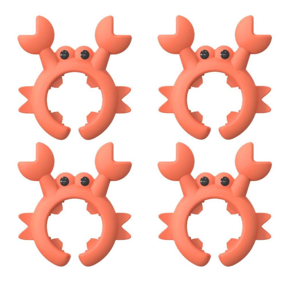 1/2/4Pcs Silicone Spatula Rack Crab Shape Anti Overflow Pot Holder Adjustable Anti-Scalding Cooking Pot Clip Kitchen Gadgets
