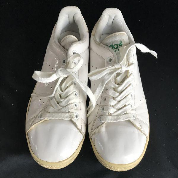 Adidas Stan Smith 2009 Green Face-less Leather Sneakers 26.5 UK8 White(USED)