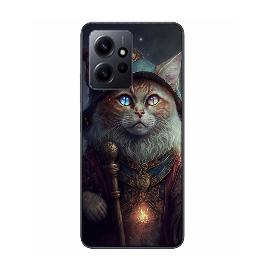 Halloween Magic Cat Phone Case For Redmi 12 13C 12C 15C 9 10 10C Note 13 Pro Plus 14 15 Pro 9T 9C 9A TPU Soft Cover Clear Cell C