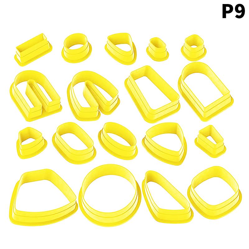 1Set Polymer Clay Earring Cutter Multiple Shapes Clay Cutter Geometric Shape Clay Pendant Polymer Clay Tool Cookie Cutter