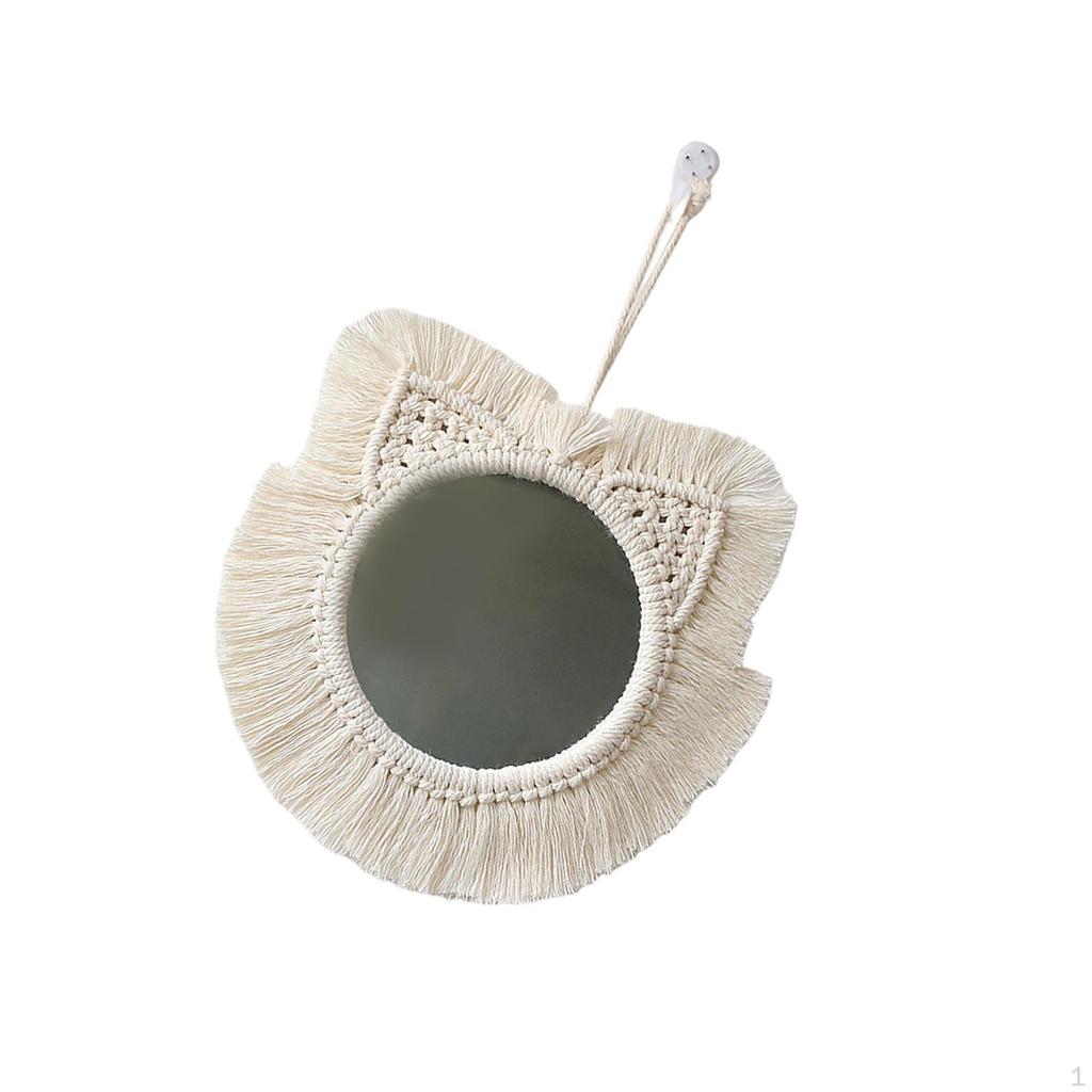 Macrame Hanging Wall Mirror Photo Prop, Decoration, Boho for