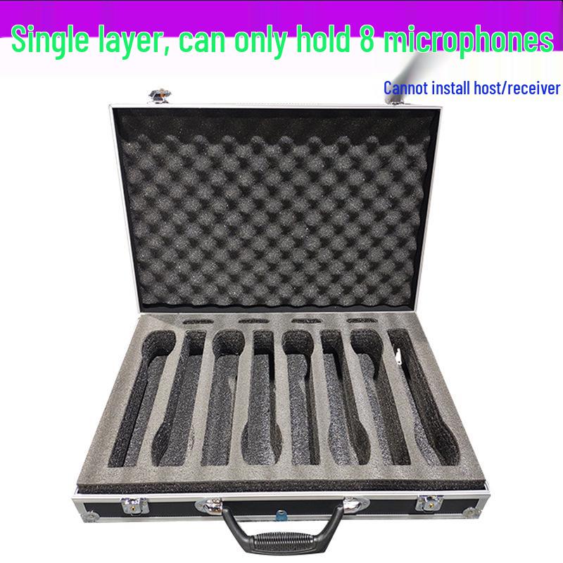KTV Shockproof Aluminum Handheld Microphone Storage Case