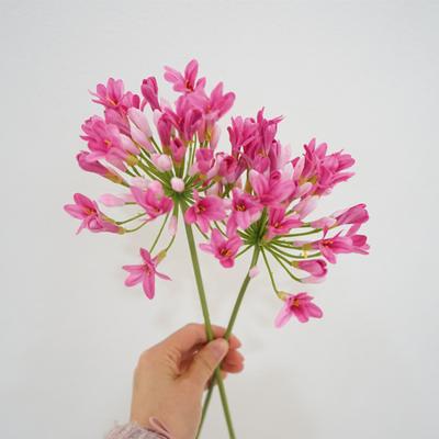 Flor falsa portátil requintada bonita estilo europeu agapanthus artificial de alta qualidade