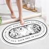 Oval Shaped Floor Mat Kitchen Carpet Bathroom Entrance Bathroom Dirt Resistant Mat Floor Mat