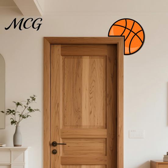 Basketball Door Frame Sticker Sticker, Sports Corner Protector, Football Baseball Rugby Self-Adhesive Themed Protector Sign for Fans Boys Rooms