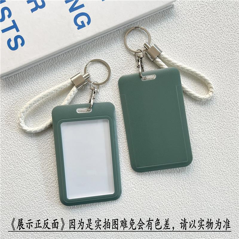Women Men Badge Child Bus Card Cover Case Card Holder Bags Business Credit Card Holders Bank ID Holders with Keyring 1pcs