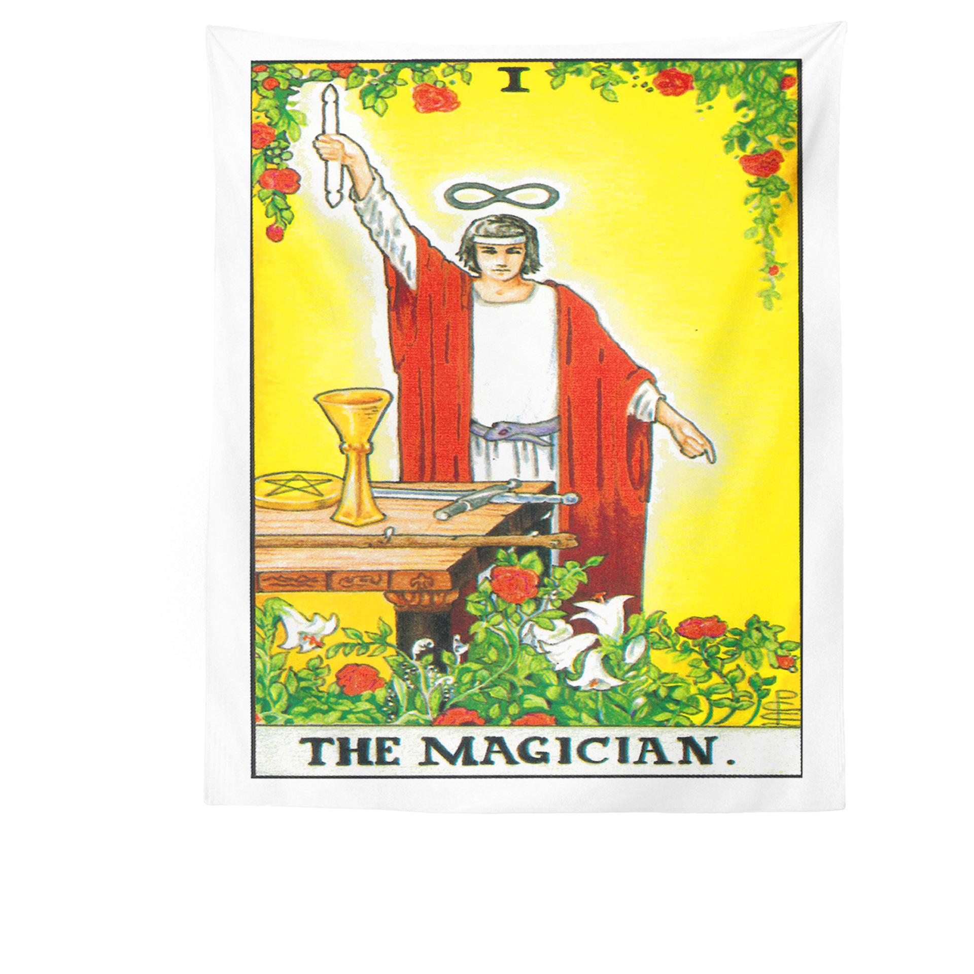 

Европейская и американская мифология, красочный гобелен с принтом персонажей карт Таро, выставочный зал, гостиная, спальня, подвесные картины 95x73cm