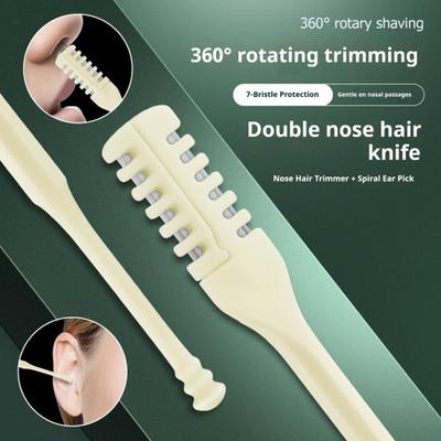 Näshårstrimmer Kluvna Toppar Trimmer Set 360-graders Rotation Nässtrimmer Pincetter Bärbart Manuellt Hårborttagningsverktyg för Män Kvinnor