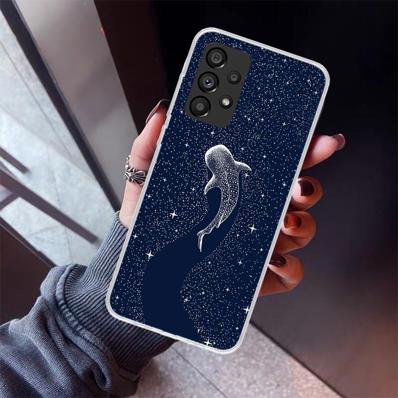 Ocean Whale Shark Phone Case For Samsung Galaxy A52 A51 A50S A32 A22 A12 A02S A72 A71 A31 A70 A30S Note 20 Ultra 10 Plus S10 Gal