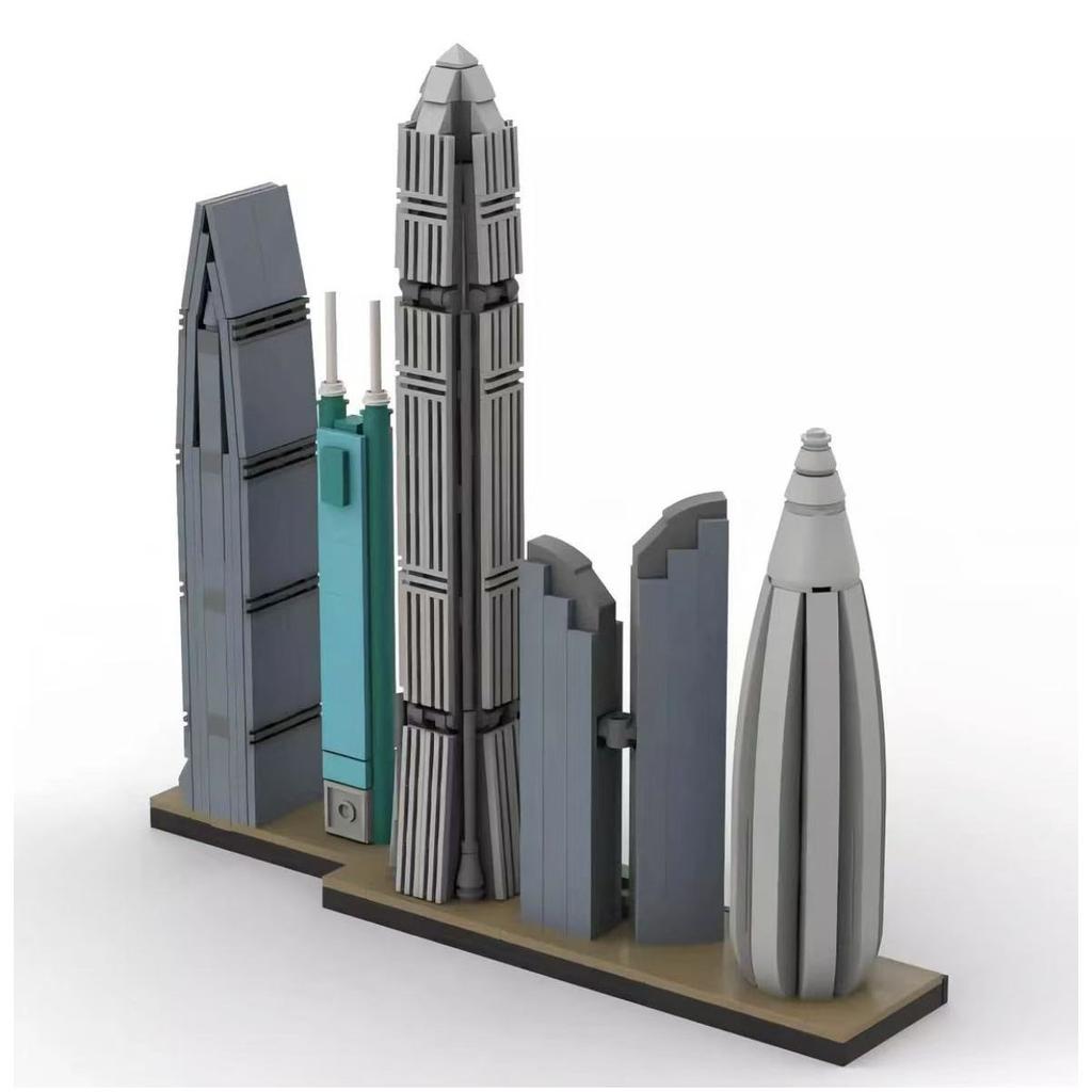 MOC Puzzle Toy Building Blocks Decoration Shenzhen Skyline Creative Street View Urban Architecture Series Children's Puzzle Mode