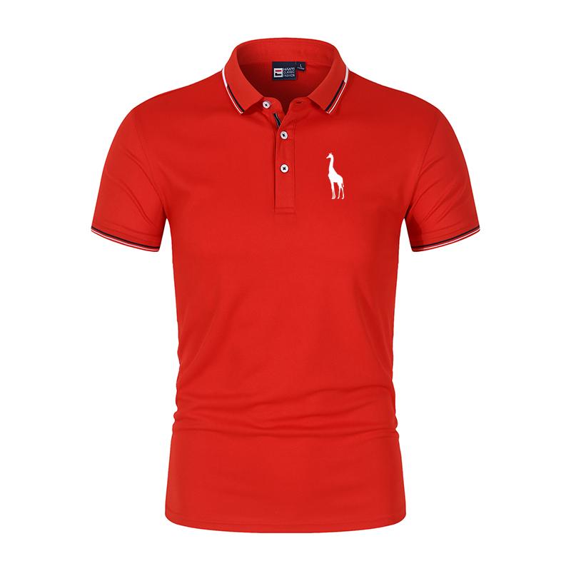 Printed 35% Cotton Men's Casual Solid Color Slim Fit Men's Polo Shirt New Summer Fashion Lapel Polo Shirt for Men