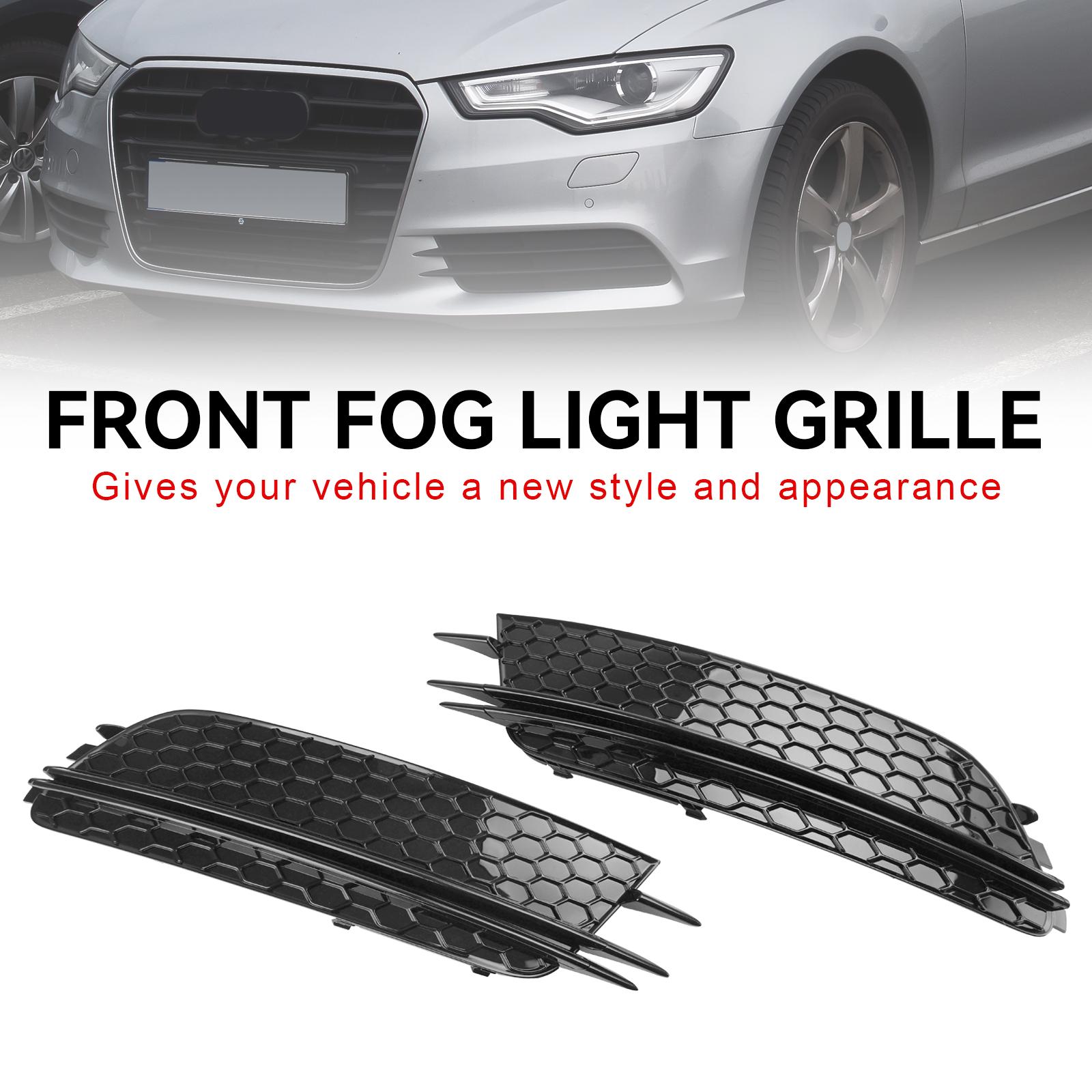 2PCS Front Fog Light Cover Bezel Grille Grill Fit A6 4G C7 2012-2015