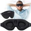 1/2PCS Sleep Mask for Side Sleeper,Light Blocking Sleeping Eye Mask for Women Men,3D Contoured Cup Night Blindfold,Luxury Eye Cover Eyeshade