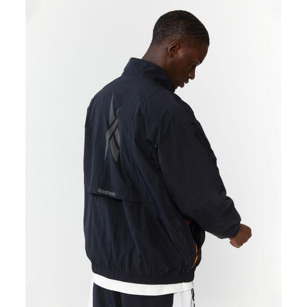 Reebok X Vector Collaboration Stand Collar Casual Long Sleeve Windbreaker Unisex Outerwear Black REJU4EJ30BK