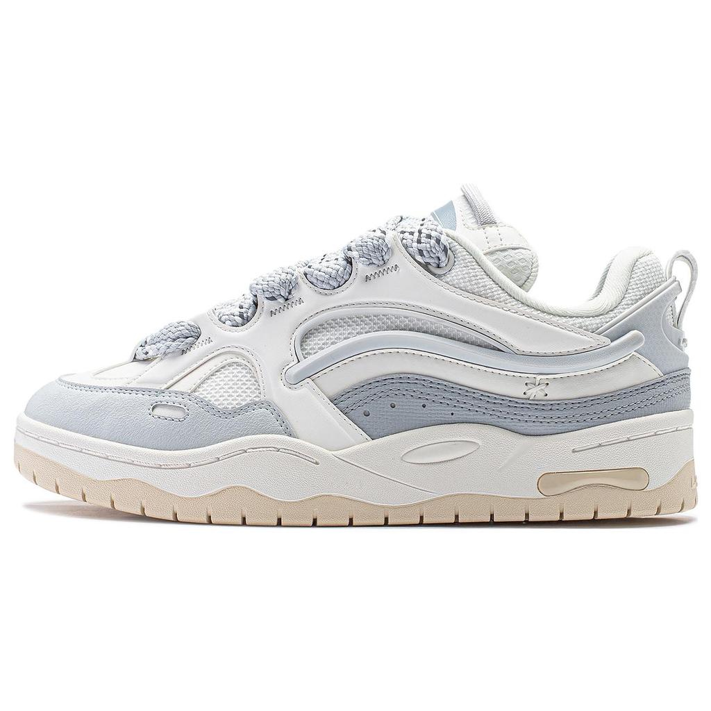 New LiNing CF Reputation Abrasion Resistant Cushioning Low Top Casual Shoes Men's Mist White AGCT329-1