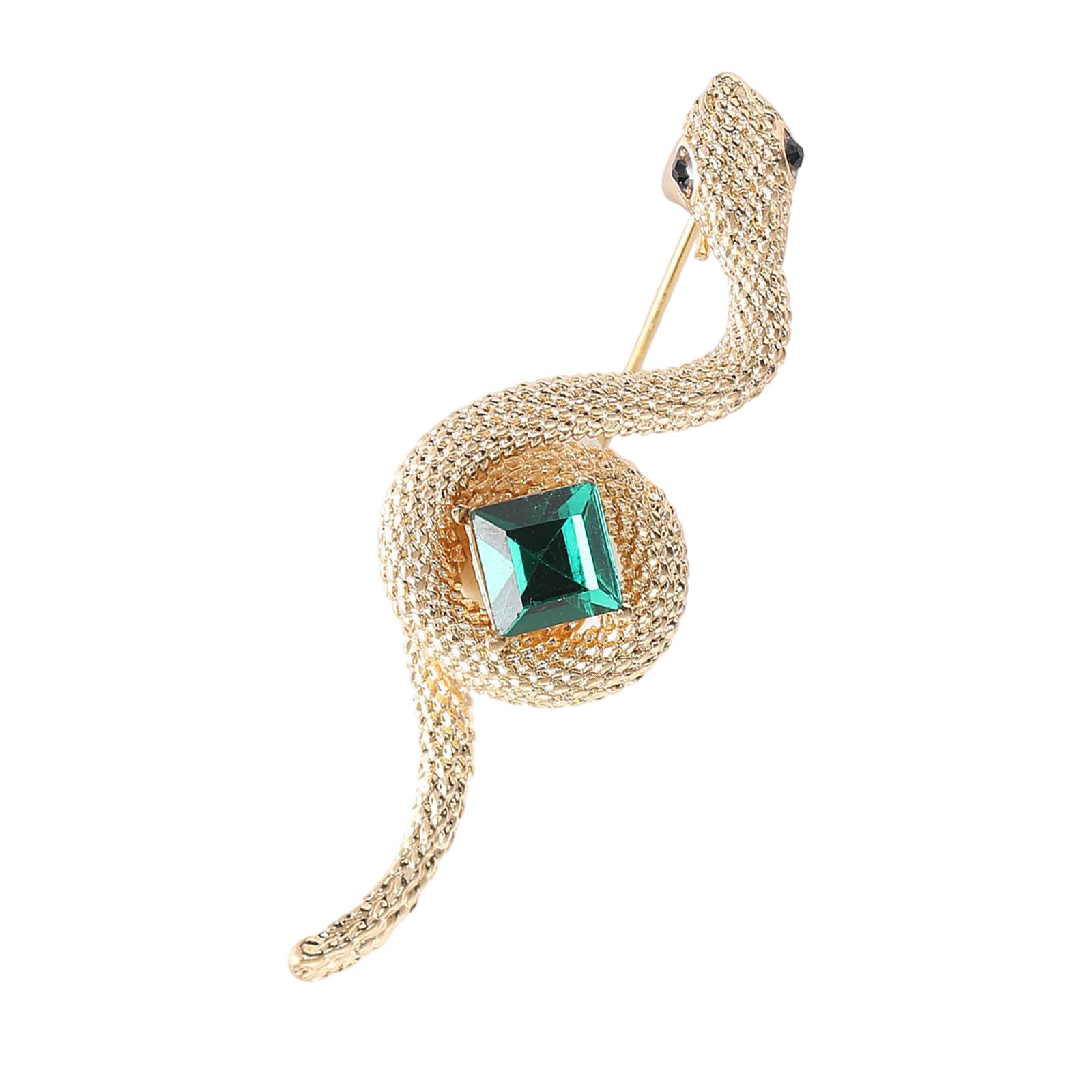 

Брошь в виде змеи из сплава со стразами, имитация кристаллов, булавка в виде животного для женщин и мужчин, модные украшения, аксессуары для одежды