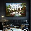 Classic Banksy Artwork “Home Sweet Home” Vintage Poster Street Style Graffitti Canvas Painting Wall Art Pictures Home Decor