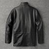 Casual Long Jacket Men Genuine Cow Leather Coat Classic Black Plus Size Jackets Men's Clothes Autumn Winter