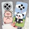 For OPPO F27 F29 F21 F19 F17 F11 Pro F15 F7X Phone Cover Cute Panda Piggy Patterns Transparent Ultra Thin TPU Premium Protection Case For OPPO Housing