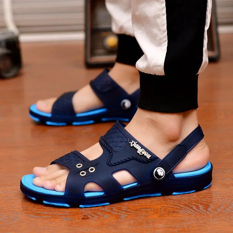 Sandals  Men Slippers Outdoor Beach Casual Shoes Zapatos De Hombre Indoor Durable Anti Slip Peep Toe New 2025