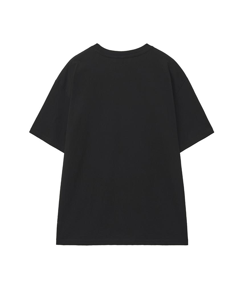 Lense Oversized Logo Graphic Tee Black
