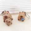 Lovely Capybara Keychain Adorable Cartoon Designed Key Holder Hanging Ornament for Bag Charm or Car Decoration