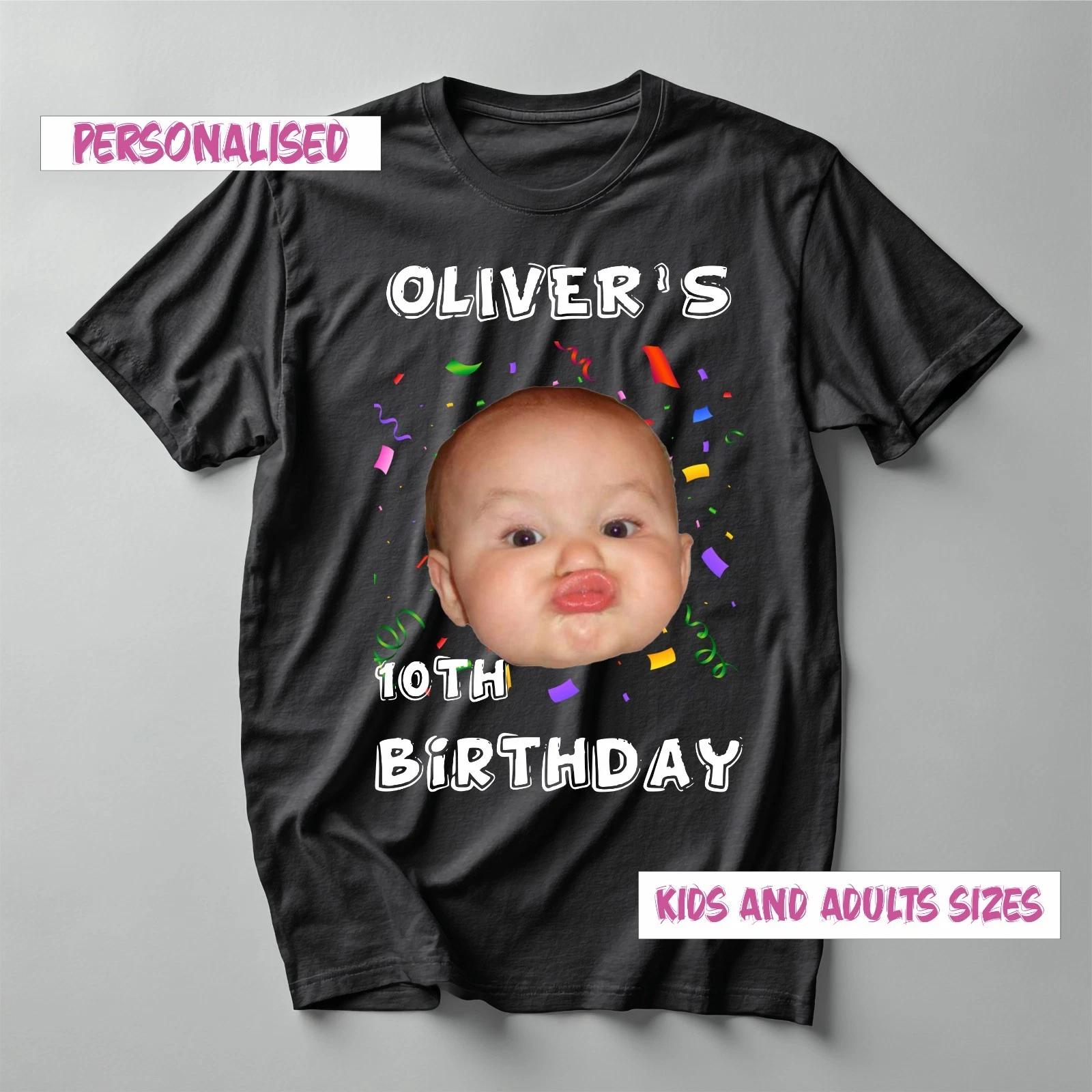 

Personalized Birthday T-Shirt – Custom Name Age Tee Kids Adults 2XL