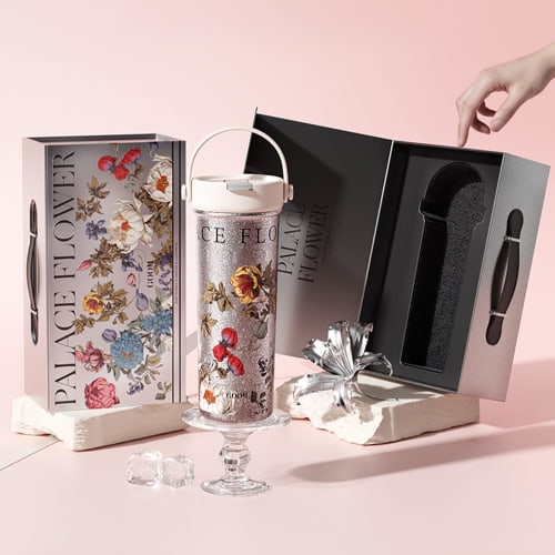 

GOOM 600ml Titanium Water Bottle with Lid, Insulated Tumbler, Vacuum Insulated, Leak-Proof, Multi-Layered Construction, with Lid, Strap, and Tea Strai