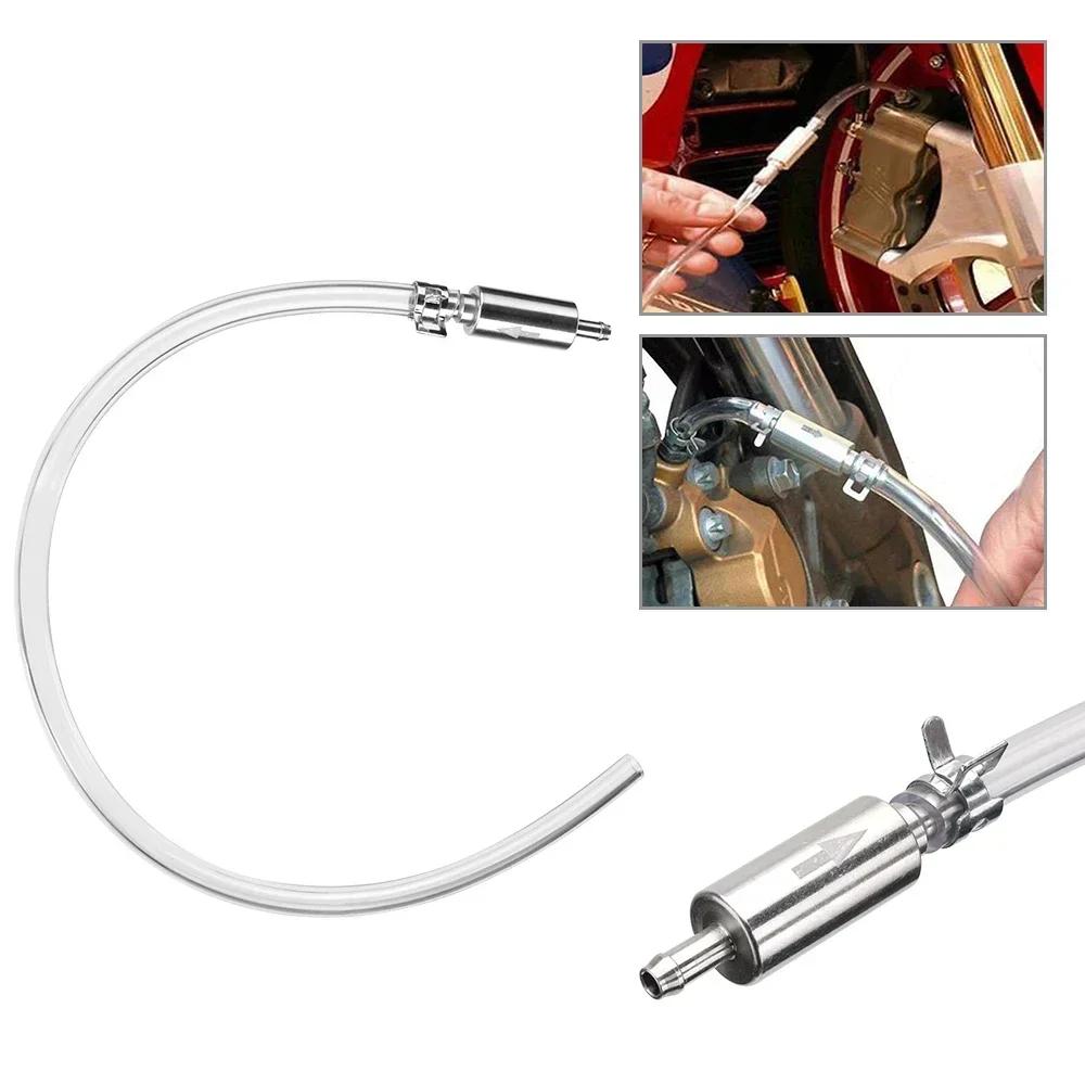 Car & Motorcycle Brake Bleeding Kit - Hydraulic Oil Change Pump with Fluid Hose & Clutch Valve Tube Set for Pit Bikes