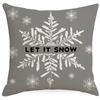Christmas Linen Throw Pillow Cover Christmas Tree Snowflake Holiday Home Decor Gift Sofa Cushion Cushion Cover