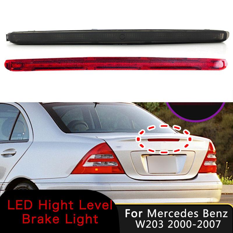 For Mercedes Benz W203 2000-2007 2038201456 High Mount Brake Light Third Brake Light Stop Light LED Rear High Mount Red Black