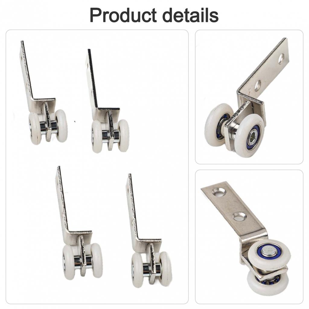 Effortless Sliding Door Hardware with Metal Bearings and Plastic Wheels
