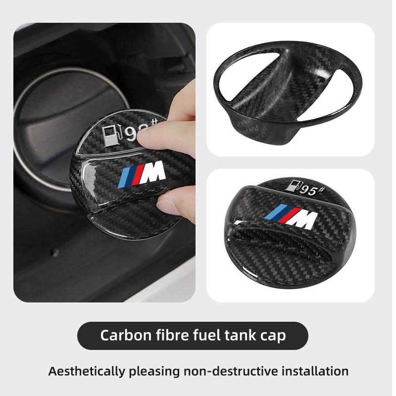 2025 Heiße Echte Kohlefaser Gas Kraftstofftankabdeckung Öleinfüllstutzen Staubdichte Kappe Für BMW M X1 X3 X5 X6 X7 E30 E90 M3 E84 E83 F25 E83 F25 E91 E60