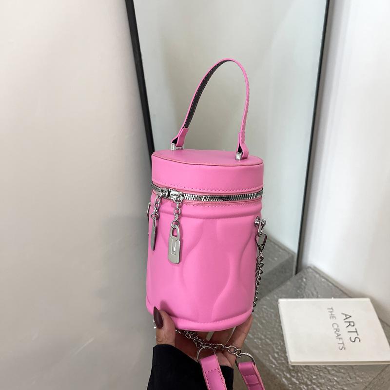 

Премиум-смысл, портативная сумка-ведро, женская, новая, нишевая, повседневная сумка-мессенджер, цилиндрическая сумка для женщин розы красного