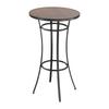 Outdoor Round Bar Table, 60 cm Counter Bar Height Bistro Table, Patio Dining Tables with Easy-to-Clean Top & Sturdy Metal Frame, Indoor High Top Pub
