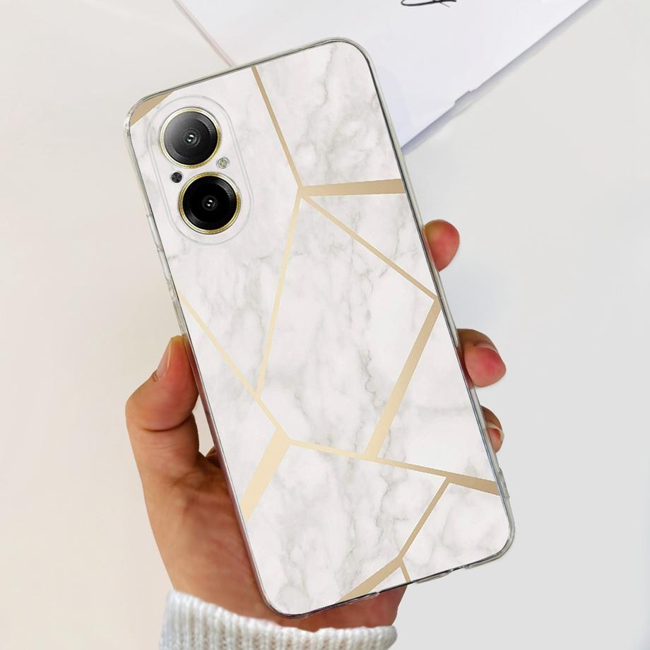 Weiche TPU-Stoßstange Hüllen für Realme C67 4G RMX3890 Rückabdeckung Dünnes Klares Silikon Handyhülle Damen Mode Malerei Funda C 67 4G