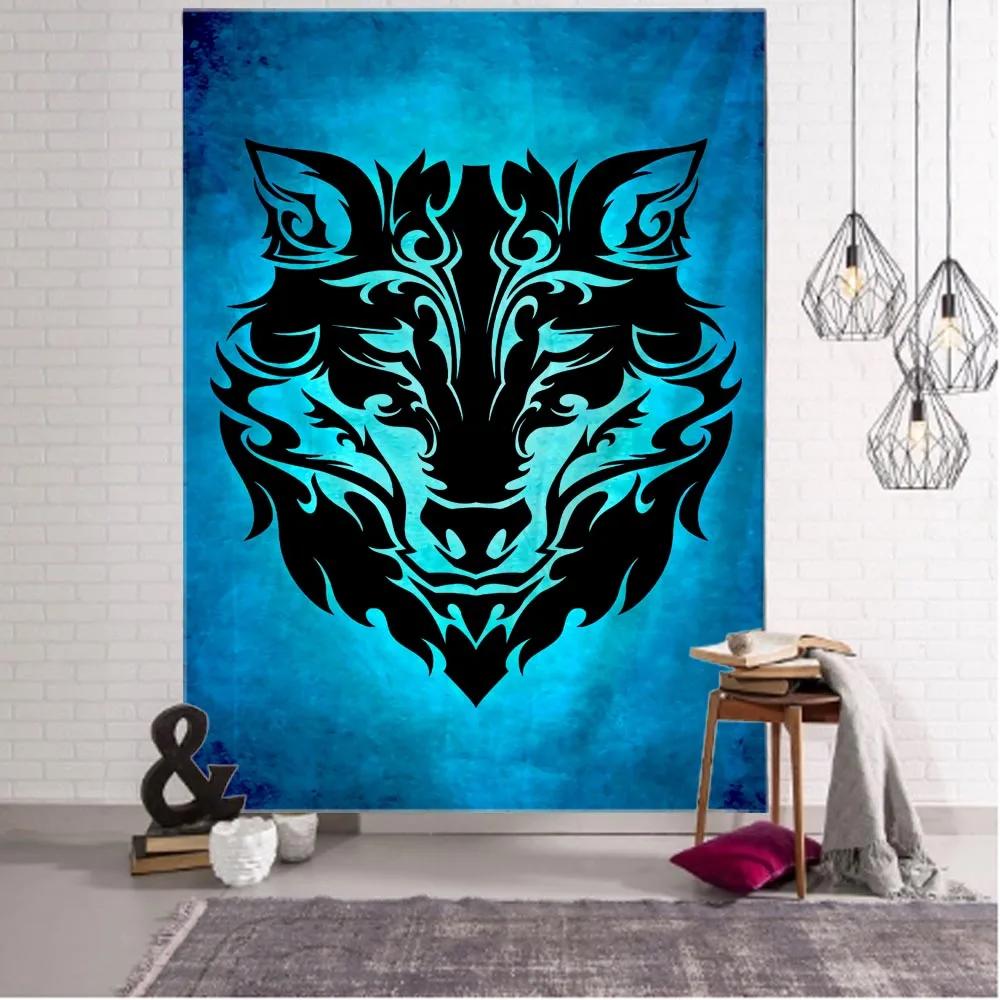 Owl Art Tapestry Psychedelic Animal Print Wall Hanging Aesthetics Room Living  Bedroom Background