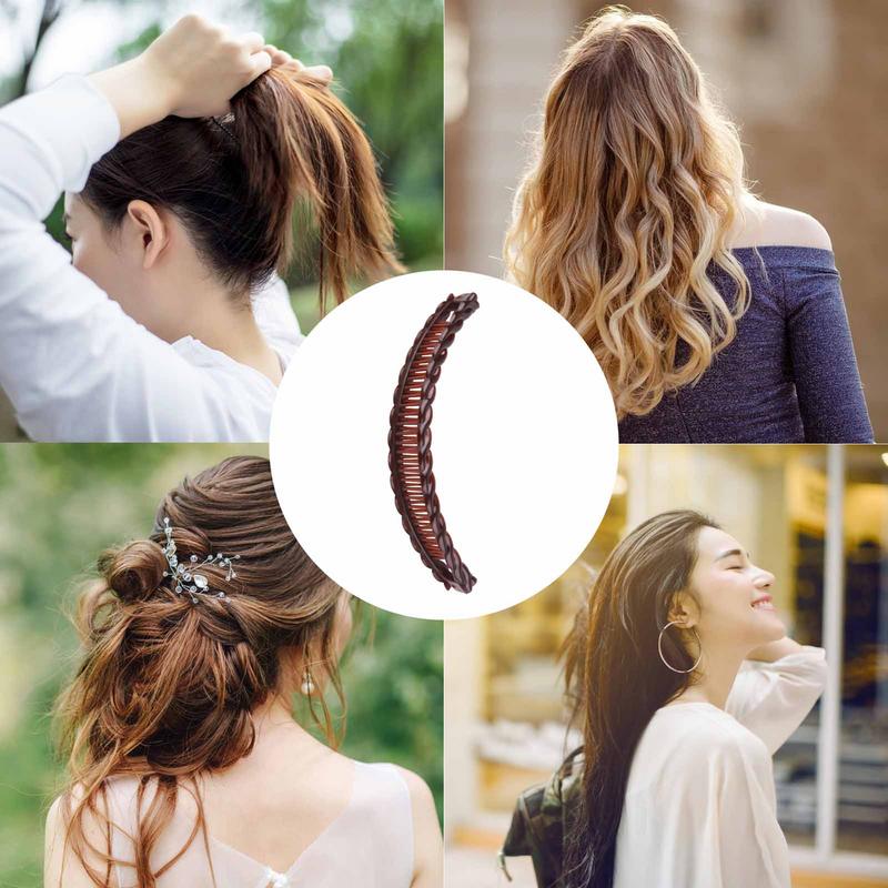 Hair Clips Vintage Combs Tool for Thick Curly Hair Accessories Fishtail Hair Clip Banana Clip Set for Women Hair Styling Tools