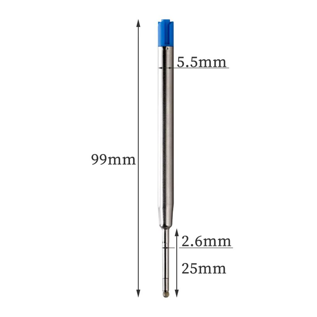 10Pcs L:3.9 In Ballpoint Pen Refills for Parker Pens Medium Point Blue Red Black Ink Rods for Writing Office Stationery