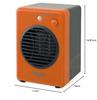 TEKNOS Mini Ceramic Fan Heater, 300W, Orange, TS-321